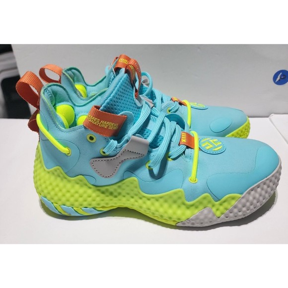 Adidas (GS) HARDEN Vol. 6 Aqua Orange | Youth 4.5 Men's 4.5 Women's 5.5 | GV8773 - Picture 6 of 9